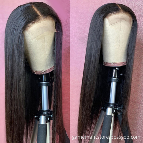 Wholesale Price Cheap Human Hair Wig Vendors Raw Indian Virgin Cuticle Aligned Hair HD Full Transparent Lace Front Closure Wigs
